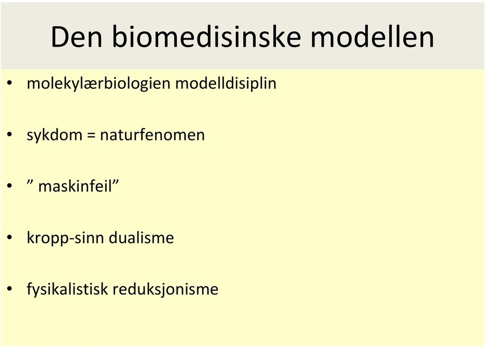 sykdom = naturfenomen maskinfeil