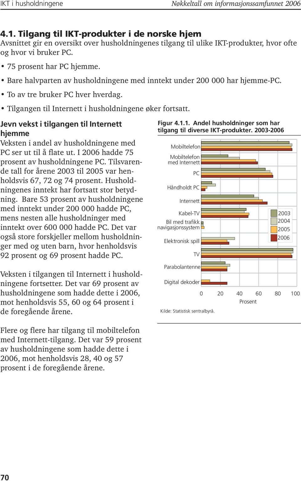 Bare halvparten av husholdningene med inntekt under 200 000 har hjemme-pc. To av tre bruker PC hver hverdag. Tilgangen til Internett i husholdningene øker fortsatt.