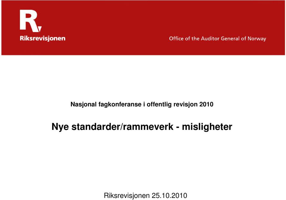 standarder/rammeverk -