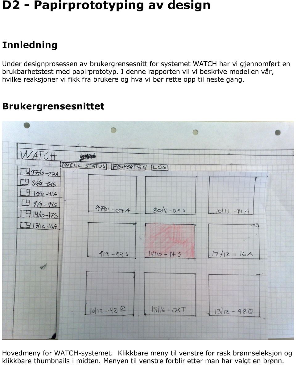 denne rapporten vil vi beskrive modellen vår, hvilke reaksjoner vi fikk fra brukere og hva vi bør rette opp til neste