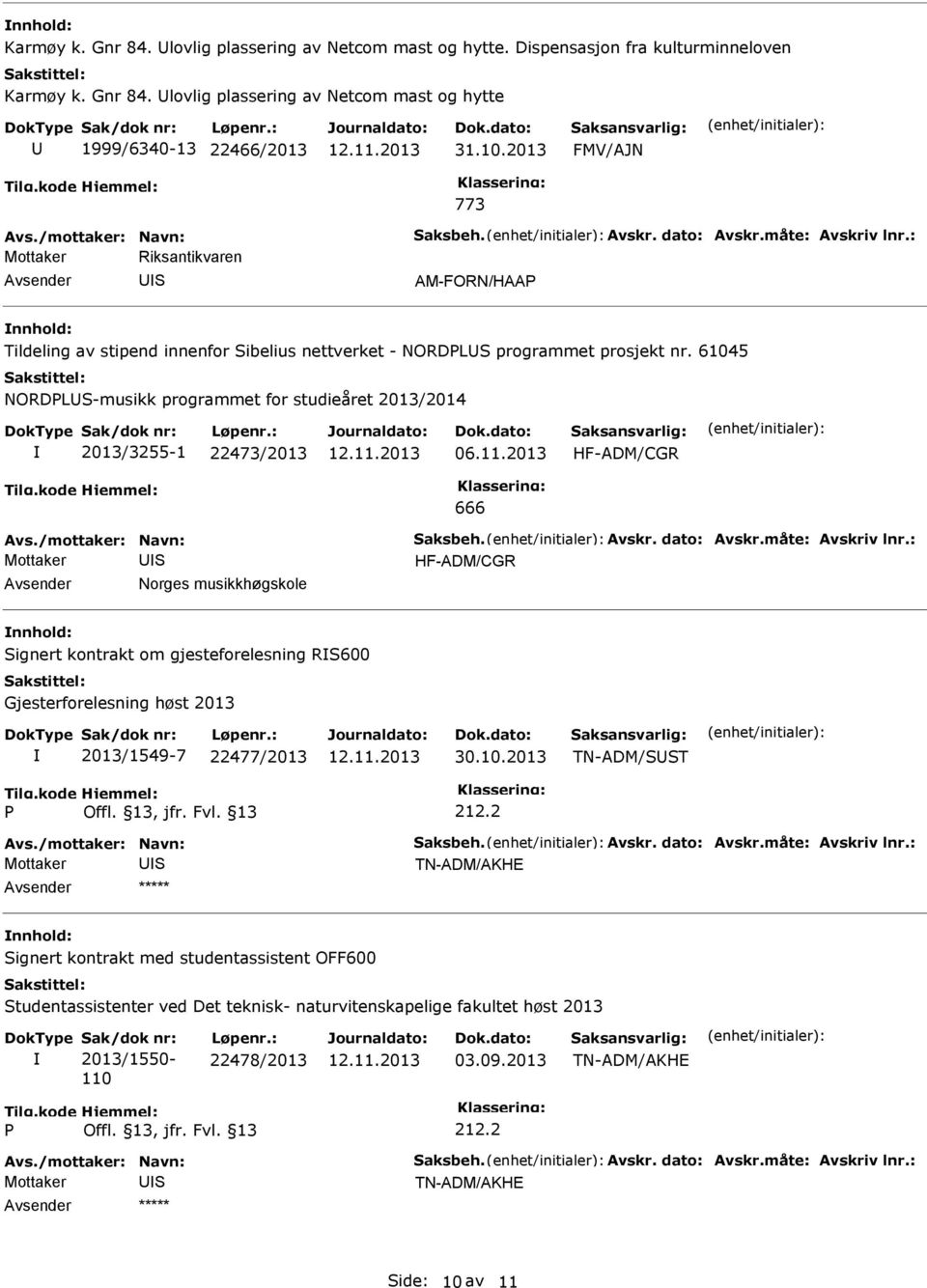 61045 NORDL-musikk programmet for studieåret 2013/2014 2013/3255-1 22473/2013 06.11.