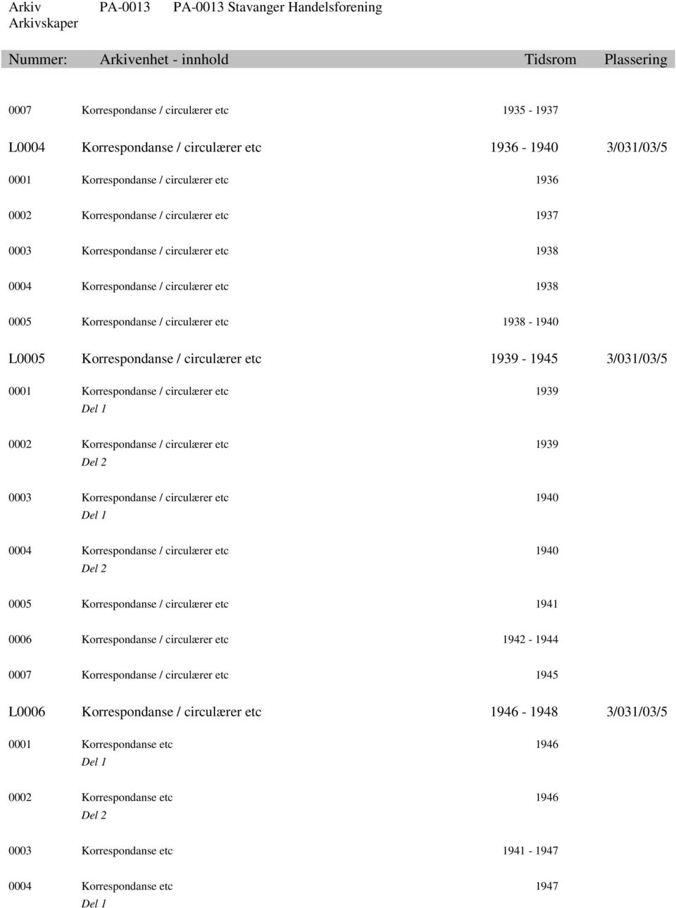 Korrespondanse / circulærer etc 1939 0002 Korrespondanse / circulærer etc 1939 0003 Korrespondanse / circulærer etc 1940 0004 Korrespondanse / circulærer etc 1940 0005 Korrespondanse / circulærer etc