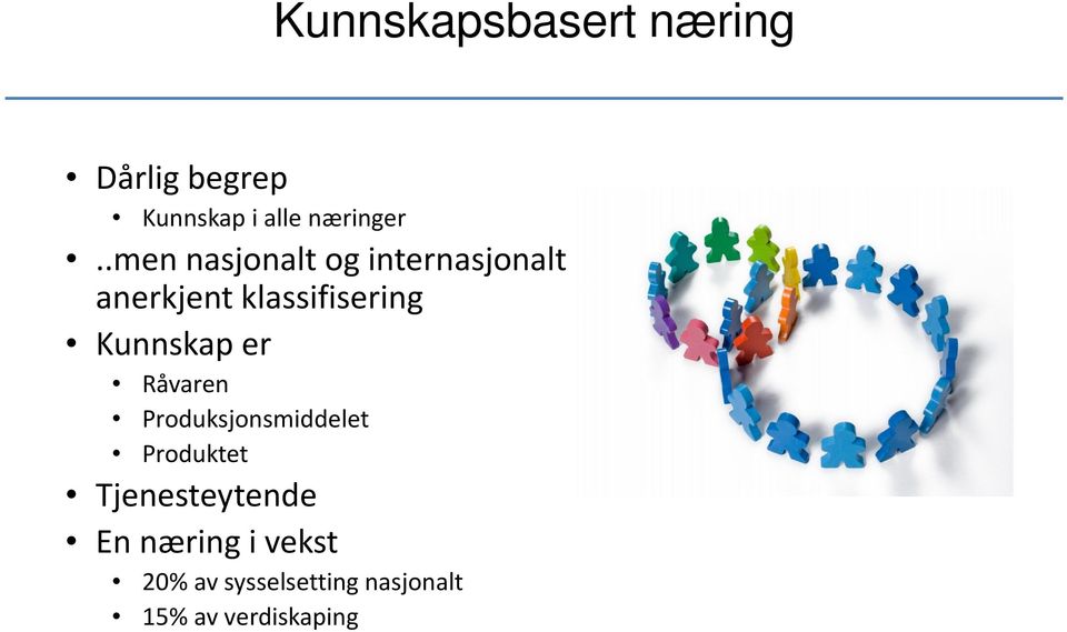 Kunnskap er Råvaren Produksjonsmiddelet Produktet