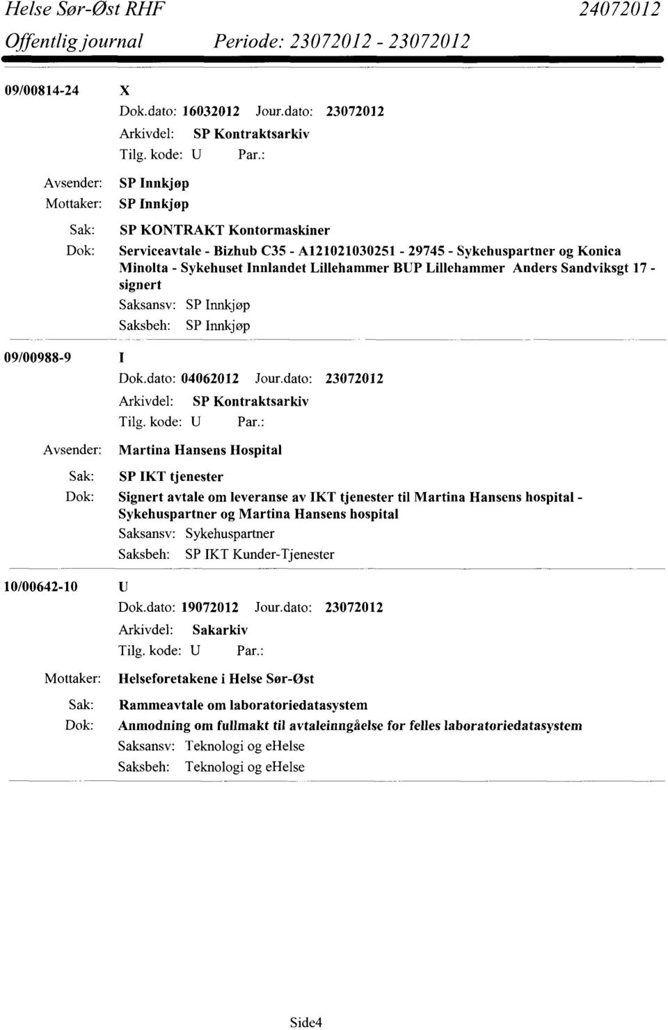 LillehammerBUPLillehammer Anders Sandviksgt17- signert Saksansv: Saksbeh: Dok.dato: 04062012 Jour.