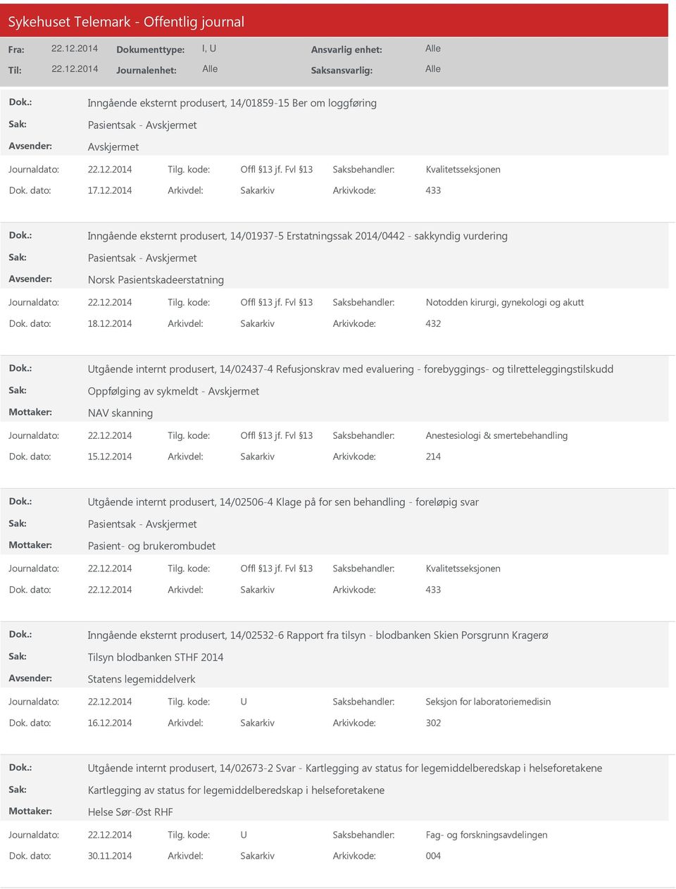 og akutt Arkivkode: 432 tgående internt produsert, 14/02437-4 Refusjonskrav med evaluering - forebyggings- og tilretteleggingstilskudd Oppfølging av sykmeldt - NAV skanning Anestesiologi &