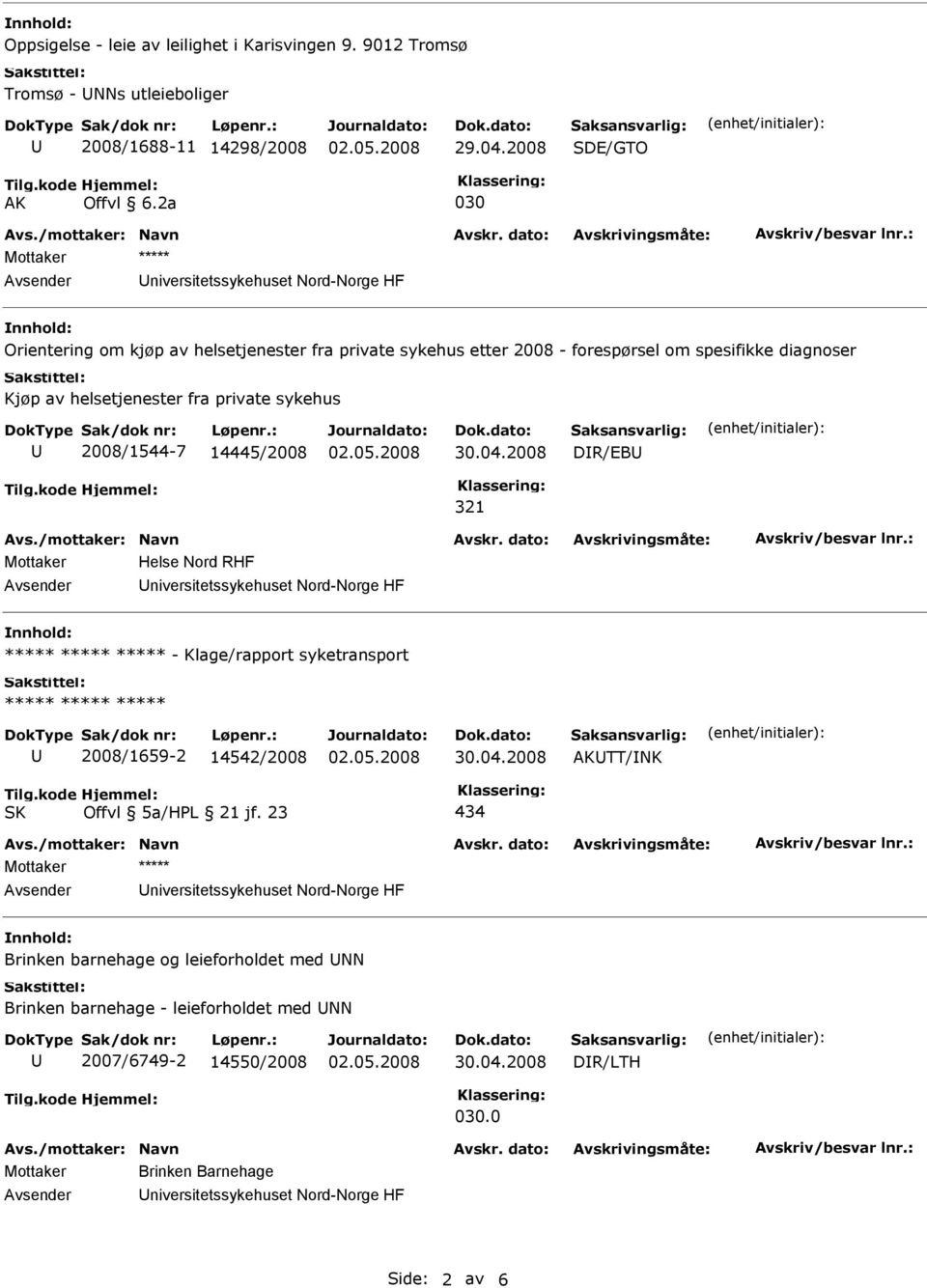 forespørsel om spesifikke diagnoser Kjøp av helsetjenester fra private sykehus 2008/1544-7 14445/2008 30.04.