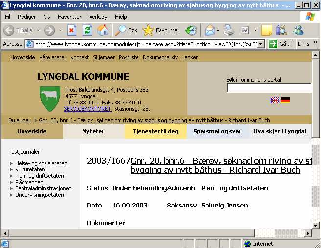 Samordnet informasjon via