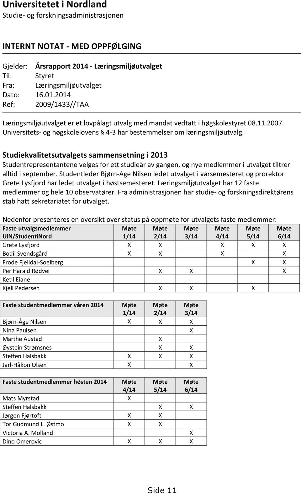 Universitets- og høgskolelovens 4-3 har bestemmelser om læringsmiljøutvalg.