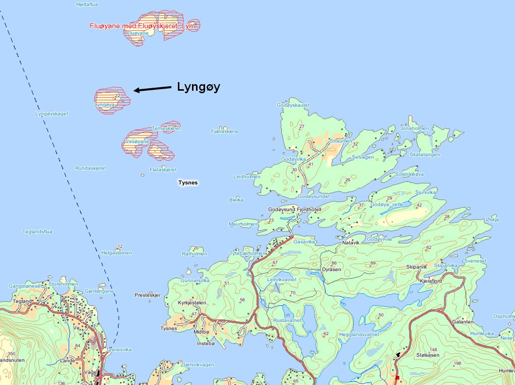 1 Innledning Rapporten er en oppsummering av resultater fra feltarbeid utført i Lyngøy naturreservat, Tysnes kommune, Hordaland, sommeren 2015.
