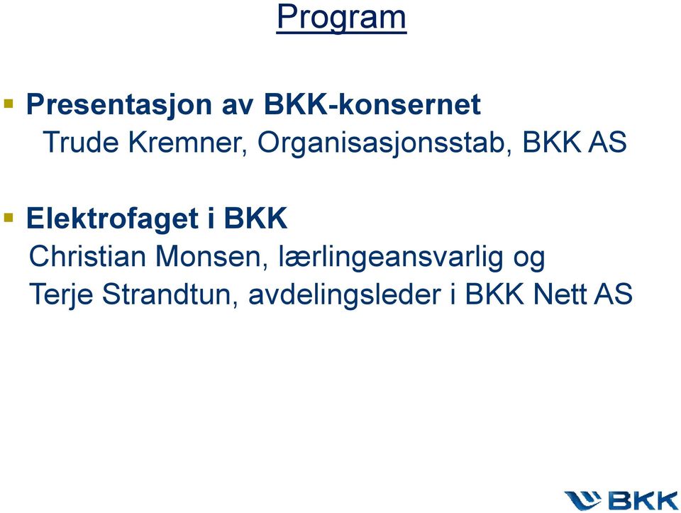 Elektrofaget i BKK Christian Monsen,