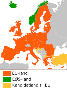 DELTAKERLAND 27 EUs medlemsland 3 EFTA-land: Island, Liechtenstein, Norge