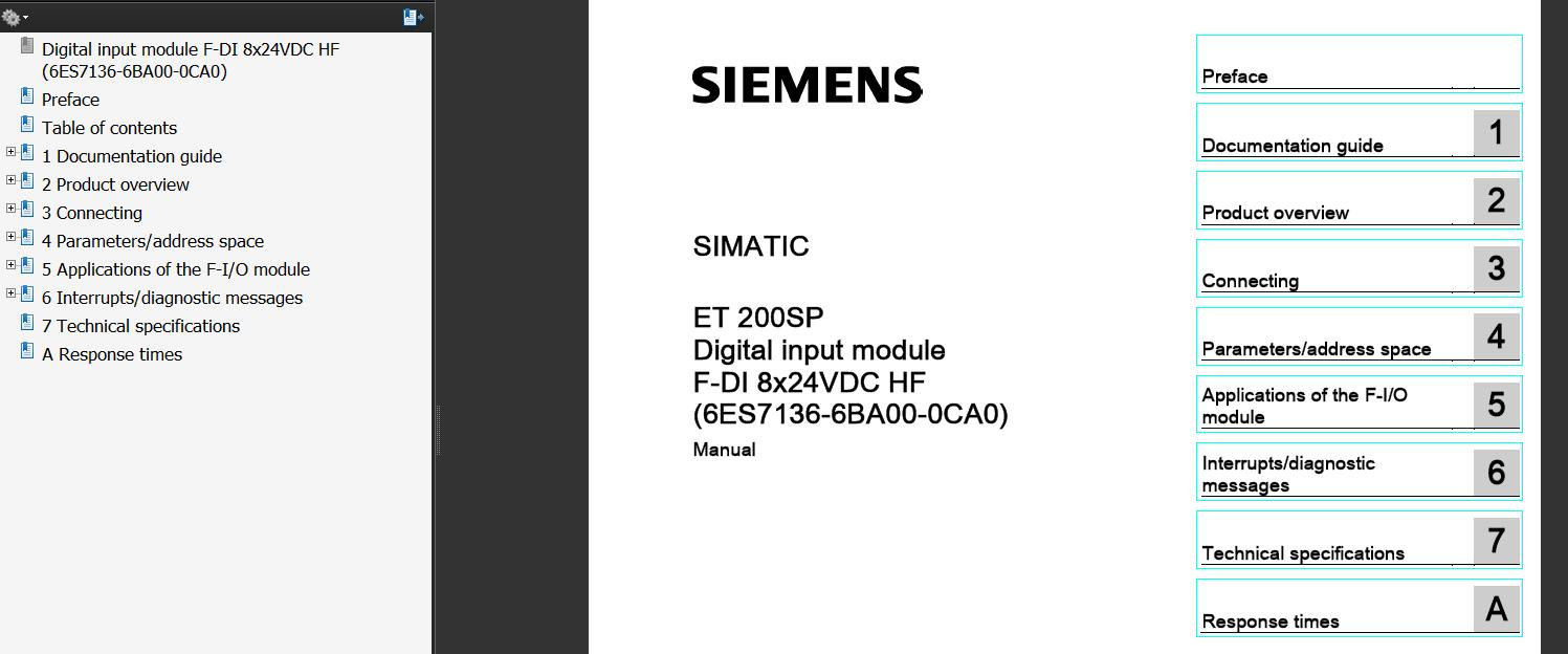 Safety manualer http://support.automation.siemens.com/ww/llisapi.dll?query=et200sp+f&func=cslib.