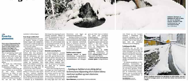 Trondheim 2016 «Gjenåpning av bekker vil føre til økt biologisk mangfold, bedring av