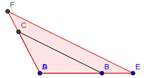 NIVÅ A A.1: En figur, hvor minst en lengde er kjent, blir formlikt forstørret. Kunne regne ut tilsvarende lengder i kopifiguren. Eksempel-oppgave: To trekanter er formlike.