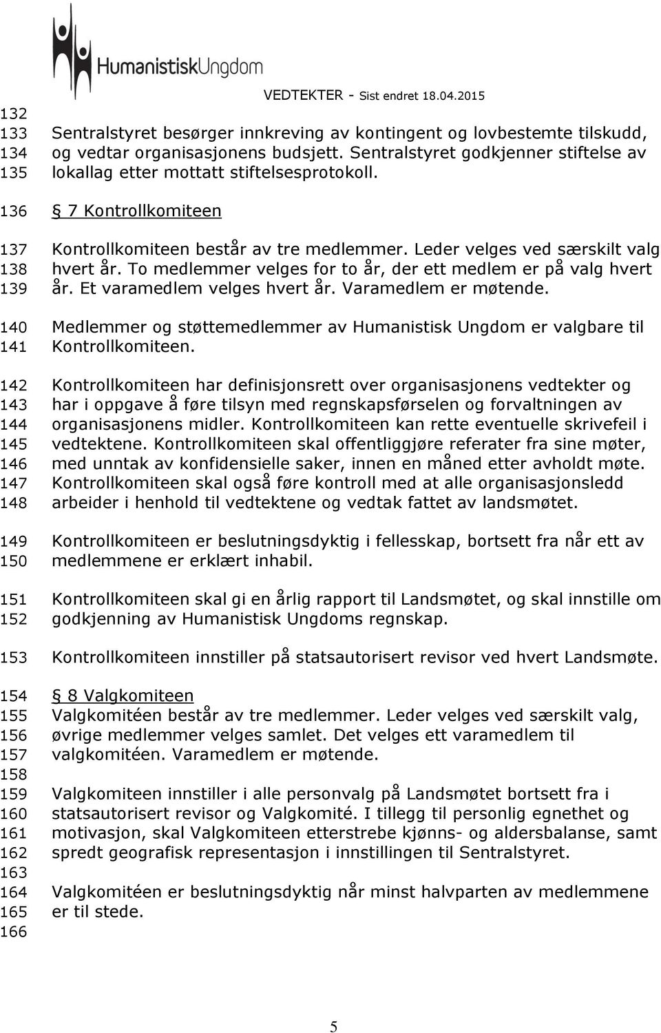 Leder velges ved særskilt valg hvert år. To medlemmer velges for to år, der ett medlem er på valg hvert år. Et varamedlem velges hvert år. Varamedlem er møtende.