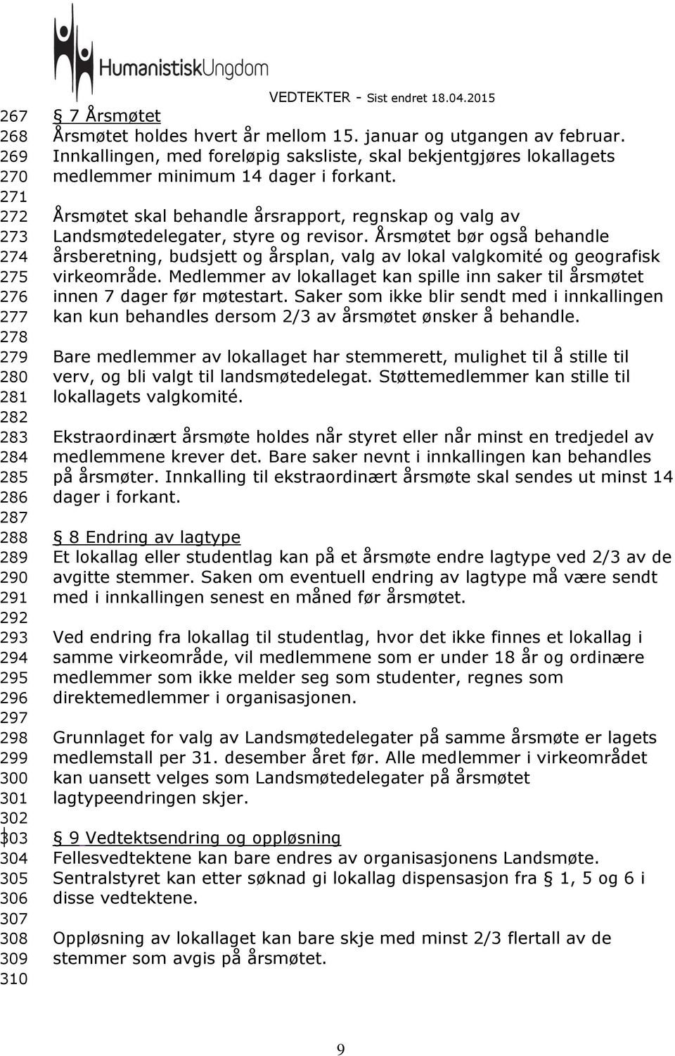 Årsmøtet skal behandle årsrapport, regnskap og valg av Landsmøtedelegater, styre og revisor.