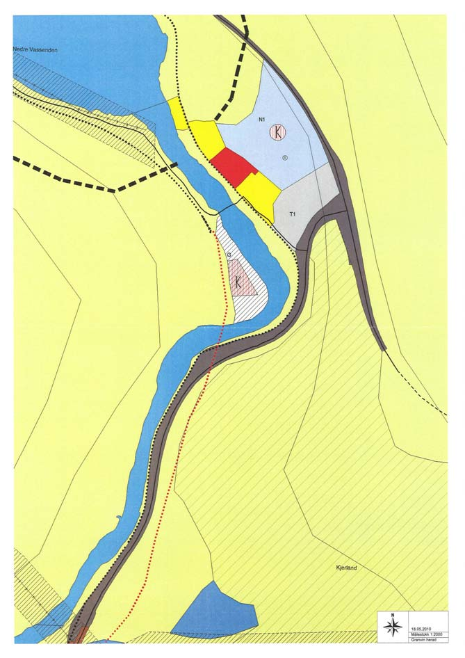 3.0 TILHØVE TIL ANDRE PLANAR 3.1 Fylkesdelplan/kommuneplan/kommunedelplan Det er ikkje utarbeidd kommunedelplan for tiltaket.