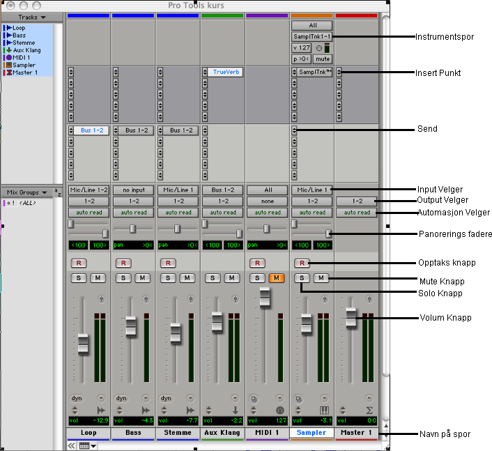 Redigering av lyd: Pro Tools har gode verktøy til å redigere lyd.