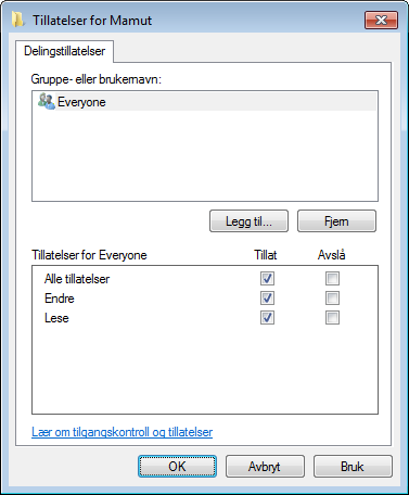 Flytte programmet til en annen datamaskin/server Slik deler du dokumentområdet i Windows Vista, Windows 7 eller Windows Server 2008 1. Åpne Windows Utforsker, og bla deg frem til dokumentområdet.