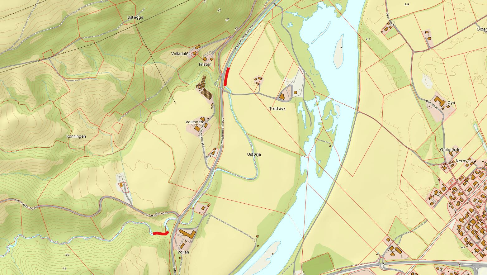 Lokaliteter Ustørja Ustørja er en svært lang bekk med opptil flere kilometer anadrom strekning.