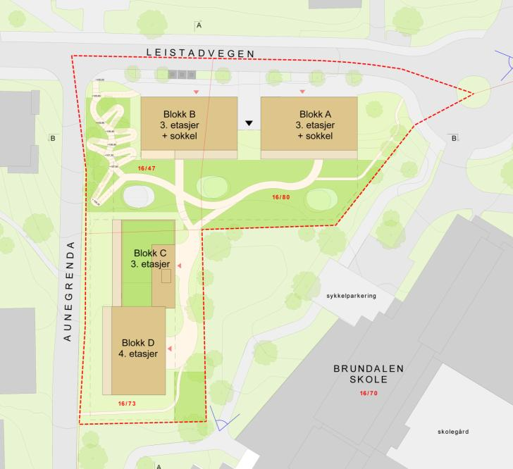 Side 2 Planområdet Planområdet ligger ca. 5 km fra sentrum og har karakter som forstadsbebyggelse. Tomten er 3,4 dekar og ligger like vest for Brundalen barneskole.