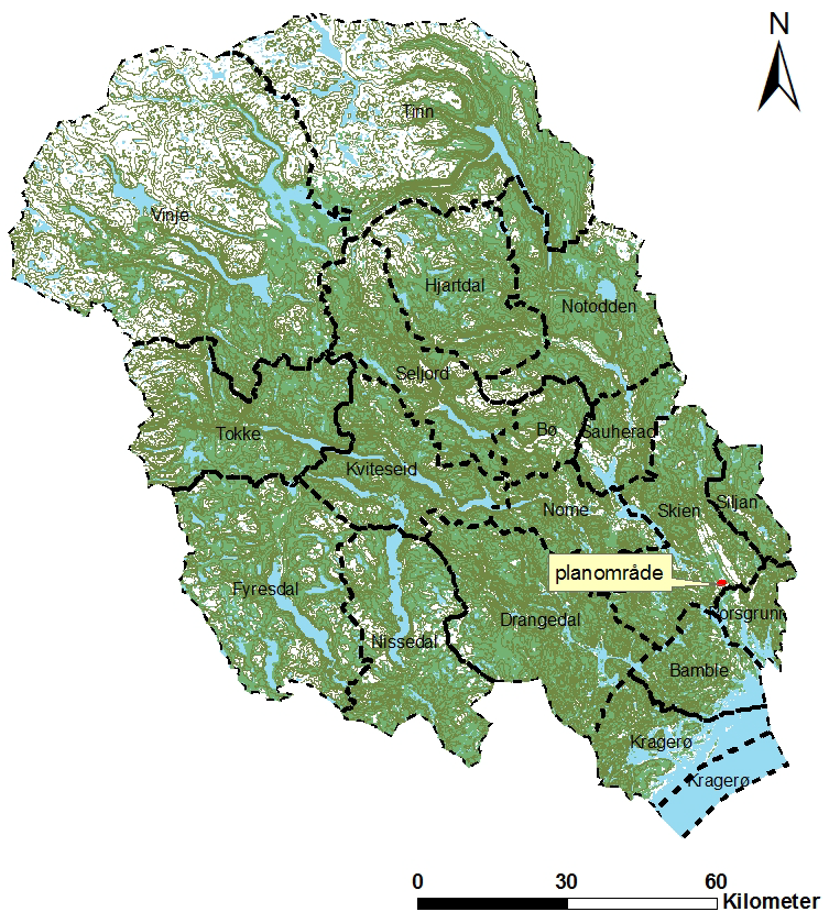 Bakgrunn og sammendrag Som følge av reguleringsplanarbeid, er det iverksatt kulturhistorisk registrering del av Granvollen ved Lyngbakken i Skien kommune.