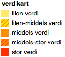 Figur 53 Kart over planområdet med verdivurderinger for naturmangfold Verdivurdering Delområde Beskrivelse/ vurdering Verdi Det finnes store naturmangfoldverdier langs veien til Langnes (F2) og langs