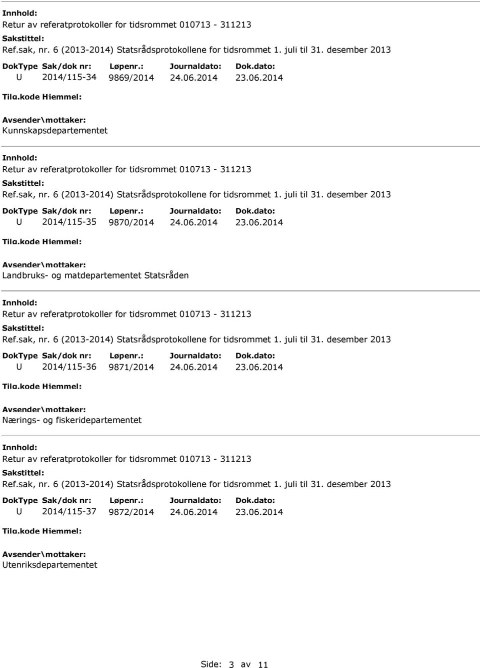 Statsråden 2014/115-36 9871/2014 Nærings- og