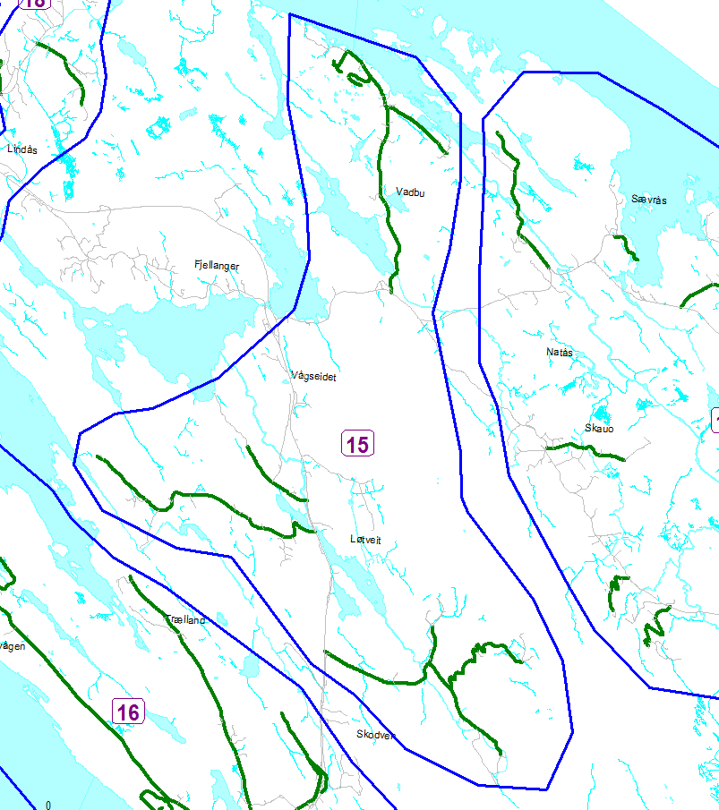 Rode 15 Refsdal, Fjellsbø, Skodvin, Marås, Gaulen, Vabø