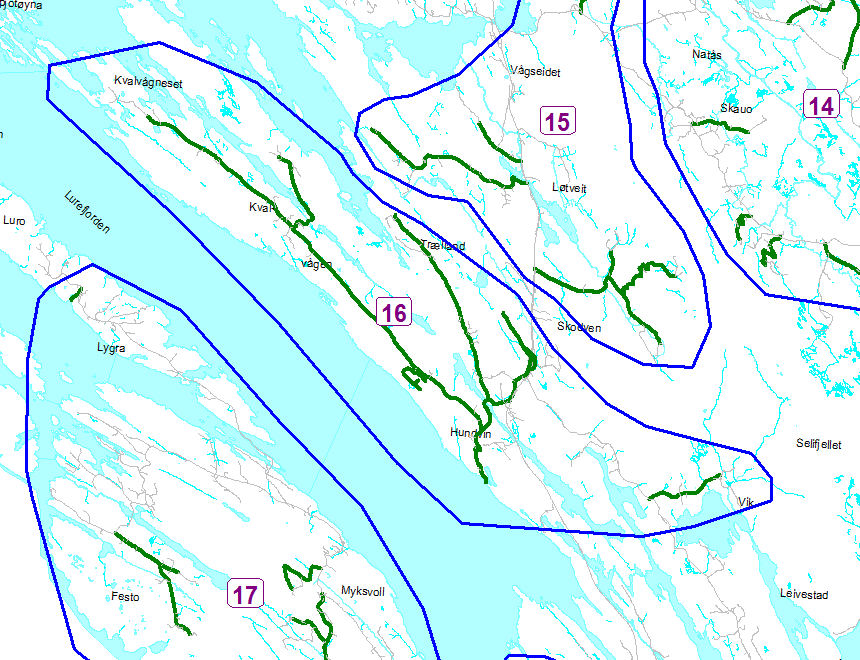 Rode 16 Kvalvågnes,Ones,Hundvin kai og bustadfelt, Træland, Gamletunnelen,