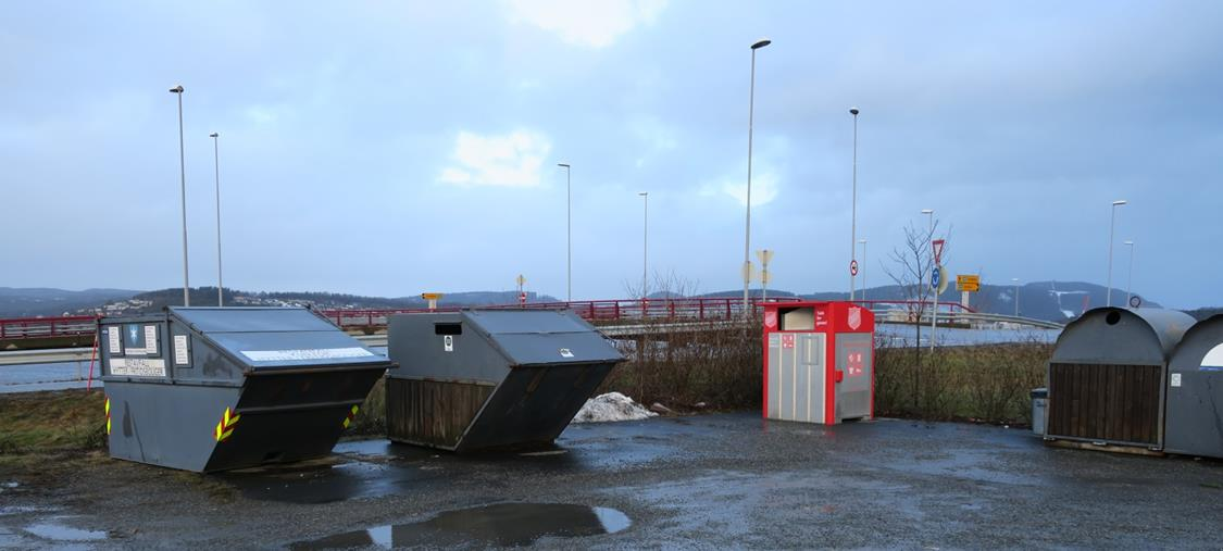 Hvert returpunkt er valgt med henblikk på god tilgjengelighet med bil for både levering og henting.