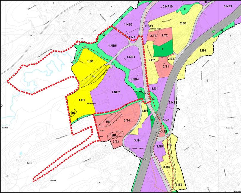 Føringer fra kommunedelplan Holmen Slependen Transportkapasitet Ved regulering av nye boligfelt skal rekkefølgebestemmelser knyttet til kapasitet på E18 vurderes.