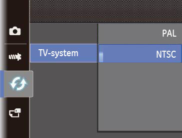 Videosystem Bruk denne funksjonen til å slå videosystemet fra enten NTSC eller PAL. 1. Velg VideosSystem i Tilkoblingsppsett-menyen. 2. Bruk Opp / Ned-navigasjonsknappene for å velge NTSC or PAL.