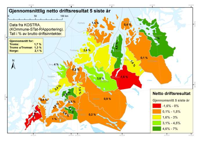 Anbefalt nivå: 3 % over tid Netto driftsresultat 2012 Harstad (t.o.m.