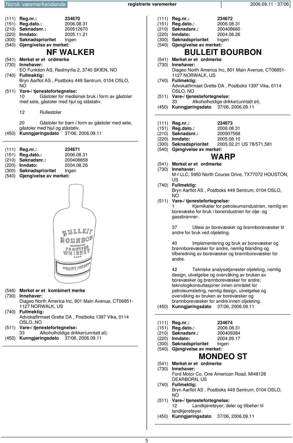 ) Reg.nr.: 234670 (151) Reg.dato.: (210) Søknadsnr.: 200512670 (220) Inndato: 2005.11.