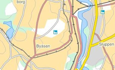 Byåstunnelen Tiltaksbeskrivelse Kart Forbindelse mellom Sluppen og Munkvoll. Vil korte ned reiseavstander Byåsen Sluppen Omkjøringsvegen, samt gi nye muligheter for bussbetjening.