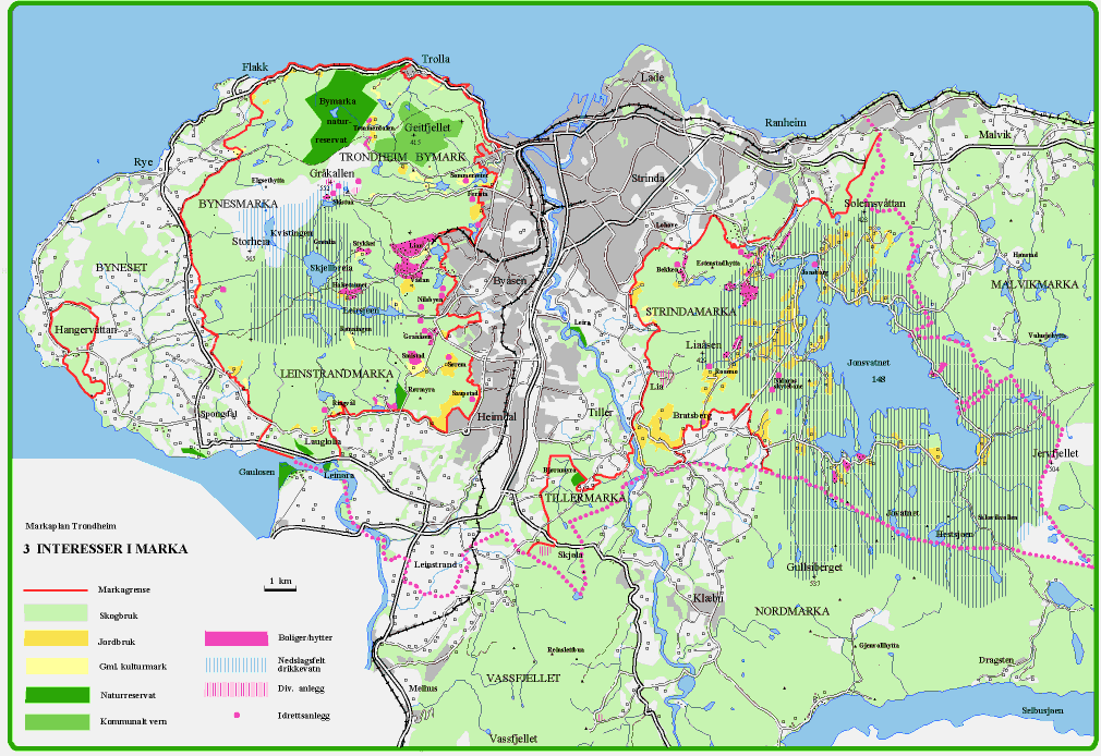 4 Landbruk i Trondheim kommune og Bymarka 4.1 GENERELT Det meste av Trondheim kommunes samlede areal er landbruksareal.
