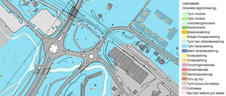 FORPROSJEKT KULVERT UNDER JERNBANEN V/ØDEGÅRDEN 9 2.2 Grunnforhold og grunnvannstand Grunnforholdene er kartlagt og presentert i geoteknisk datarapport A076001-RIG- R-01, datert 04.03.2016.