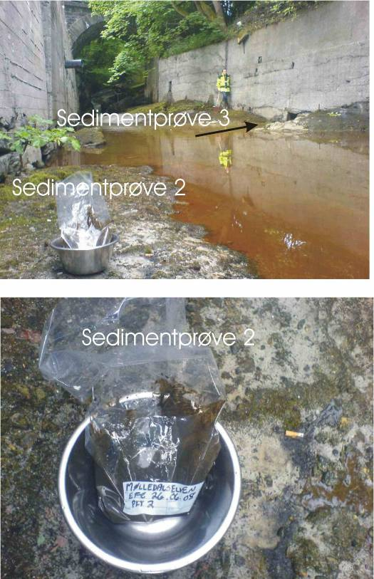 Møllendal Miljøteknisk grunnundersøkelse 22 / 90 rnbannskinnene Figur 22 Sedimentprøve 2 og 3 Prøvene av materiale tatt ved