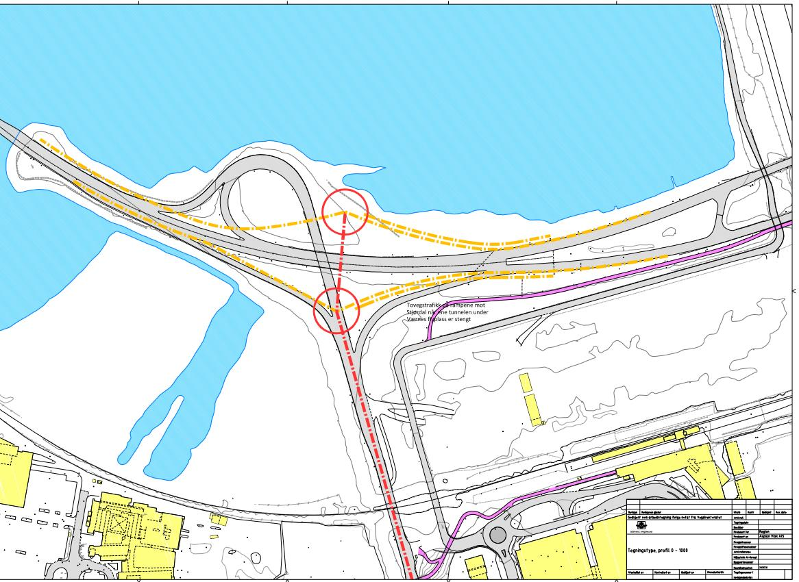 2.2 Hendelse 2: Stengt Sandfærhusbru Ved stenging av Sandfærhus bru vil trafikk omdirigeres via Fv24/Fv705 som beskrevet ovenfor og som vist i Figur 2.