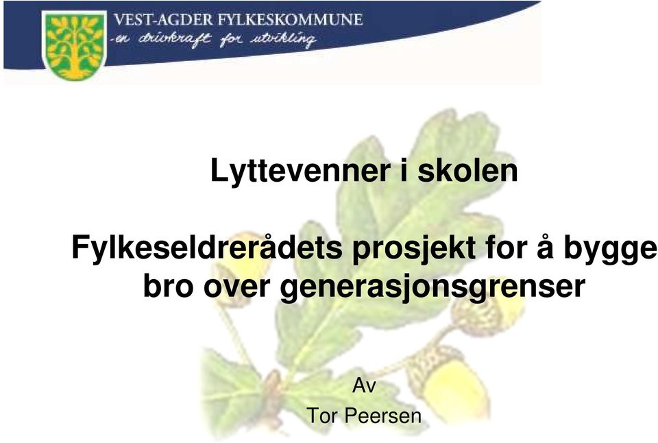 prosjekt for å bygge bro