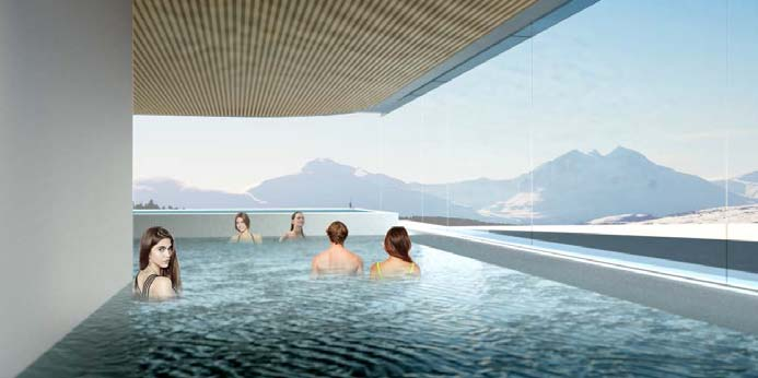 Tromsøbadet Forprosjekt Del 2 BESKRIVELSE 12 Idrettsbadet Idrettsbadet inneholder et stort svømmebasseng og stupanlegg.