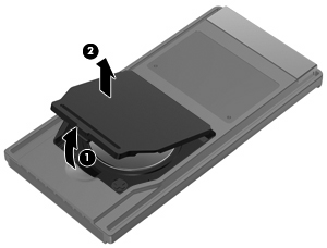 3 Sette inn batteriet ADVARSEL: Av hensyn til sikkerheten bør du bare bruke batteriet som fulgte med datamaskinen, et nytt batteri fra HP eller et kompatibelt batteri som er kjøpt fra HP.