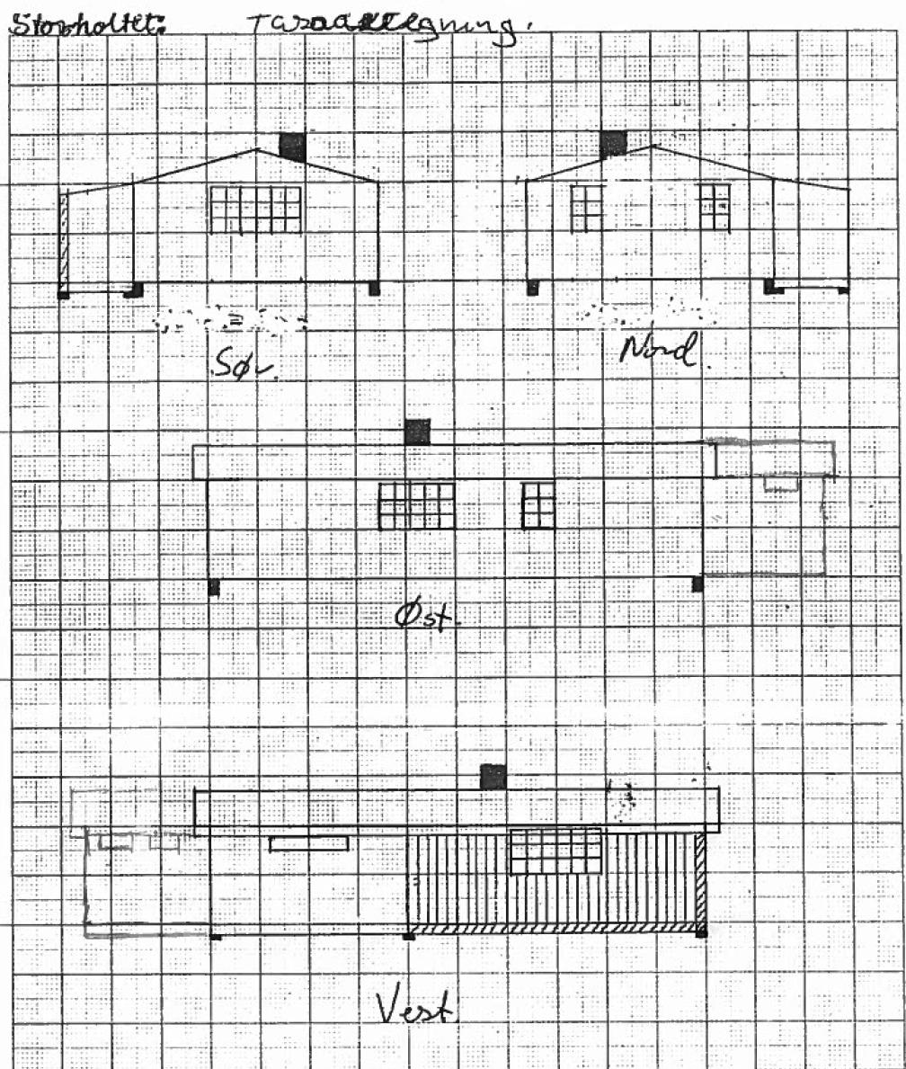 Av søknadens tegninger framgår det bebygde areal BYA for hytta å være 65 m2, der 9 m2 er en overbygd veranda.