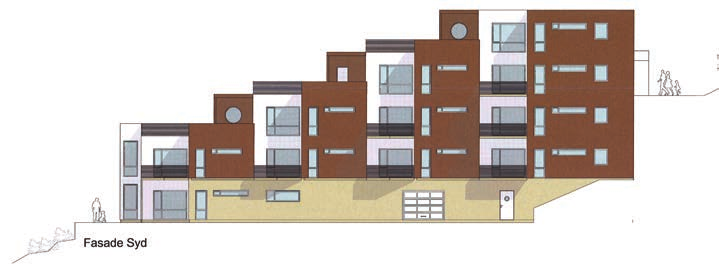 BRONESET TROMØYA I ARENDAL Fasadetegninger, bygg A. FASADE MOT ØST FASADE MOT SØR FASADE MOT NORD Tegningen er ikke i skala.