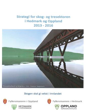 Ny Skog- og trestrategi Verdiskapningsanalyse Strategi for skog- og tresektoren i Hedmark og Oppland 2013-2016 ble vedtatt av fylkestingene i desember 2012.