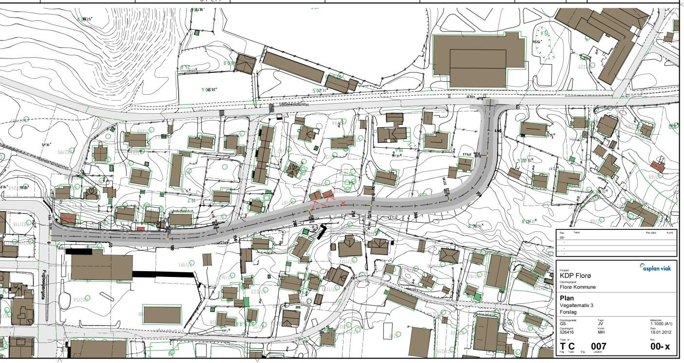 Til: Florø kommune v/rolf Bjarne Sund Fra: Guro Steine, Audun Kvam Kopi: [Kopi] Dato: 2012-01-23 Oppdrag: 526416 KDP Florø - Tema 2 - grønstruktur/hamn/trafikk NY KORT VEGLENKE MELLOM HAVRENESVEGEN