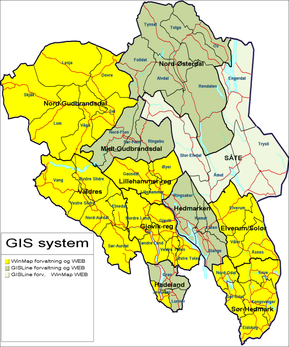 2.5.6.3 Brukerfora for kommuner med samme GIS-løsning GIS-programvaren kommunene bruker er viktig premissgiver både for kvalitet på oppdatering og nytteverdi i kommunen.