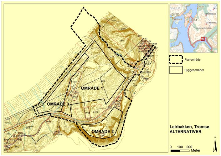 Ramfjordmoen industriområde 2) Leirbakken Planprogram for Leirbakken - med tilhørende konsekvensutredning med sikte på næringsareal både på ned- og oversiden av nåværende E-8 blei vedtatt i