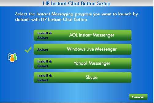 Starte en videosamtale Du kan legge til live video til de mest populære instant messaging (IM)-programmene (hurtigmeldinger) (ISP-tilkobling er nødvendig): AOL Instant Messenger (AIM ) Windows Live